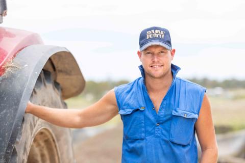 Glenore Grove third-generation dairy farmer Luke Stock